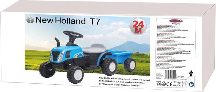 Productafbeelding Jamara Zitmaaier New Holland met aanhangwagen blauw 6V (6 V)