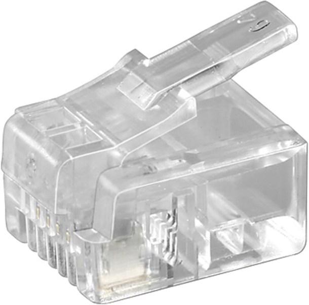 Image du produit Goobay Prise western RJ11 pour câble rond, 4 pôles