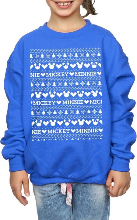 Immagine prodotto Disney Mickey And Minnie Christmas Fair Isle Felpa Ragazze (152, 158)