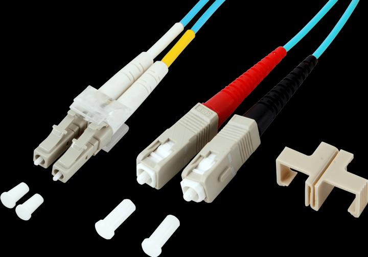Actual product image EFB Elektronik Duplex Jumper LC/SC 50/125µ,0,5 Meter, ECOFIBER, OM3, LSZH (O0314.0,5) (S/UTP, CAT7, 0.50 m)