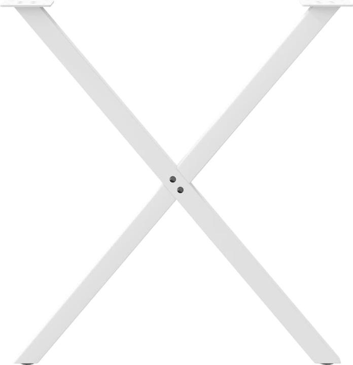 Image du produit VidaXL Pieds de table de salle à manger en X 2 pcs. Blanc 70x(72-73) cm Pied de table en acier