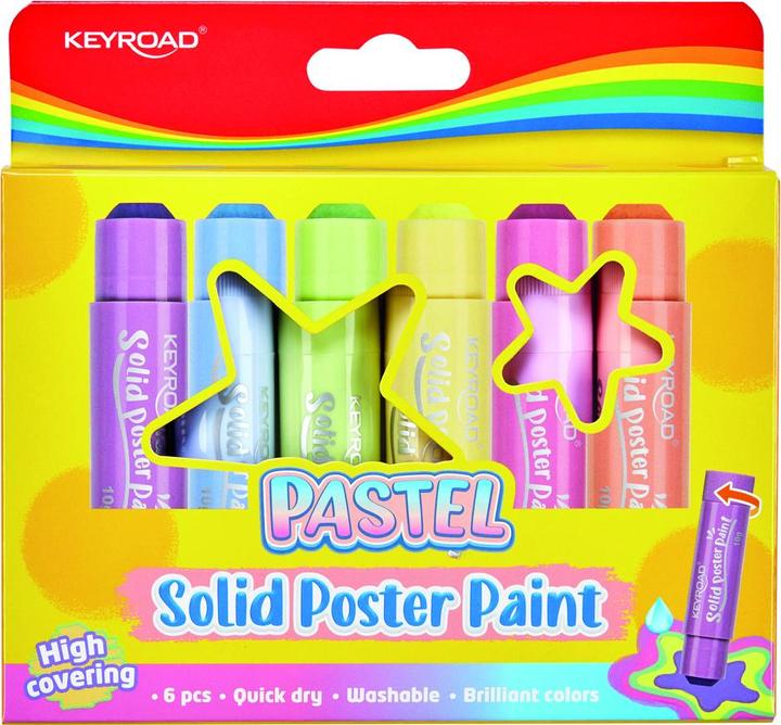 Actual product image Keyroad poster colours, pens, pastel, 6x10g, box, colour mix (Colour mixing)