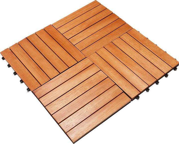 Actual product image Deuba 33x wooden tile (33 x, 30 x 30 cm)