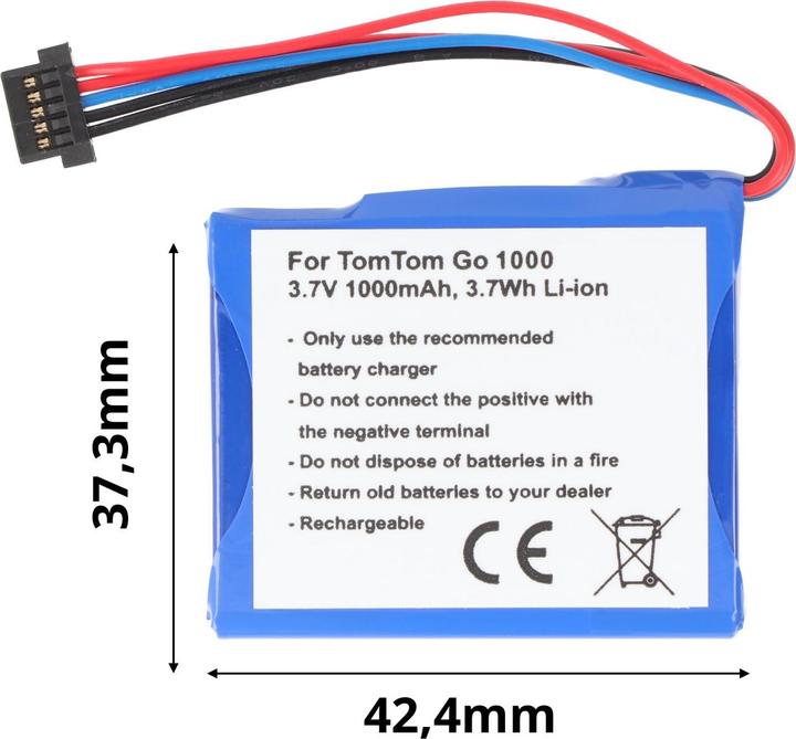 Productafbeelding TomTom Batterij Go Live 1000, Go Live 1005 Batterij AHL03711018, VF1C
