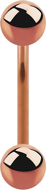 Actual product image Star Piercing Micro banana rose gold internal thread with two balls rose gold (Titanium G23)