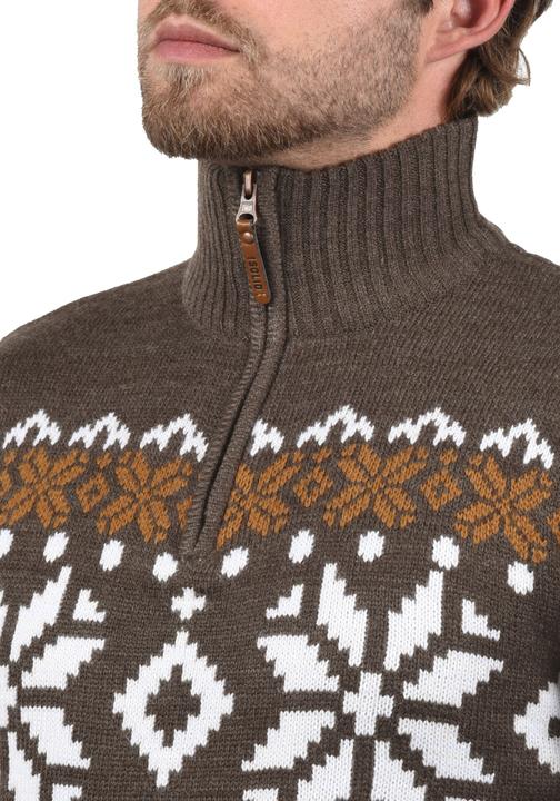 Actual product image Solid Norwin Men's Jumper Chunky Knit Pullover Troyer (XL)