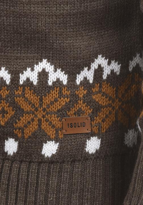 Actual product image Solid Norwin Men's Jumper Chunky Knit Pullover Troyer (XL)