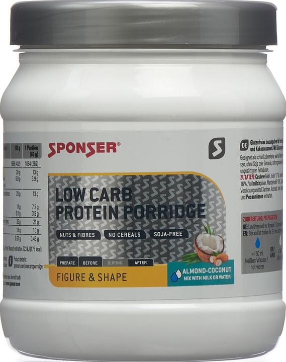 Produktbild Sponser Low Carb Protein Porridge (540g) (Coconut, Almond, 1 Stk., 540 g)