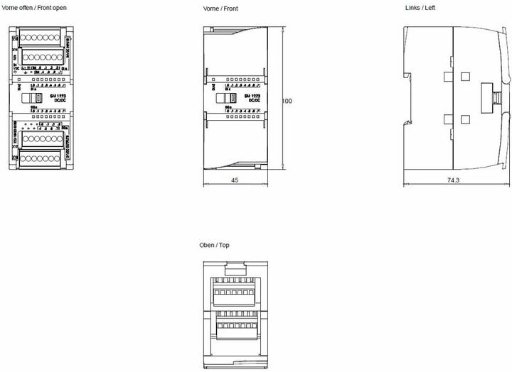 Produktbild Siemens DIGITAL I/O SM 1223,  8 DI / 8 DO