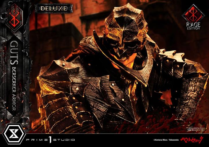 Actual product image Prime 1 Studio Berserk statuette 1/4 Guts Berserker Armor Rage Edition Deluxe Version 67 cm