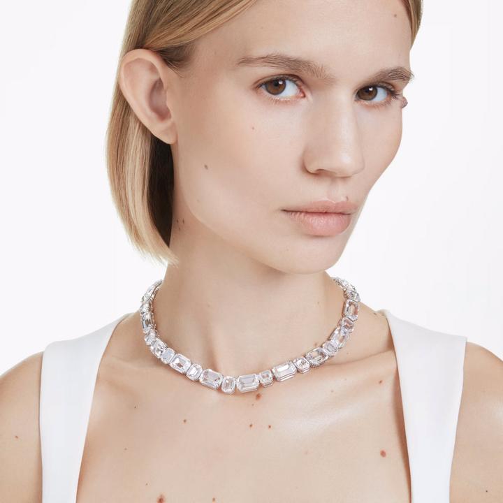 Actual product image Swarovski Millenia Tennis Halskette Oktagon Schliff Weiss (Swarovski Metal)
