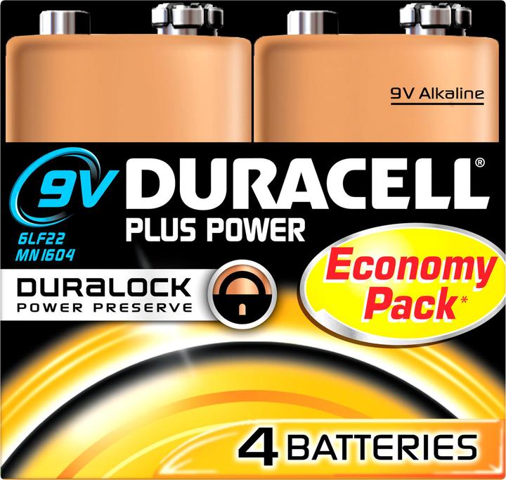 Duracell Più potenza (4 pz., 9V Block)