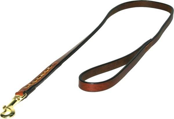 Image du produit Colly Laisse en cuir, déco strass, 120 cm 16 mm, brun (Chien)