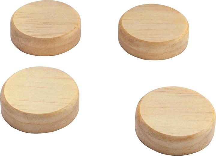 Sigel Aimants en bois ronds (4 x)