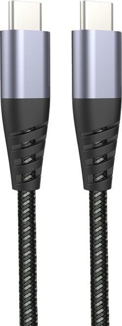 Produktbild Muvit Tiger Cable Ultra Resistant Type C/Type C 2m Gris (2 m, USB 3.2 Gen 1)