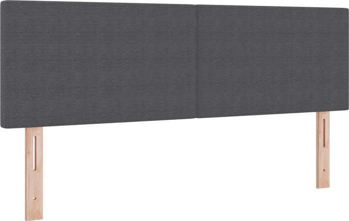 Produktbild VidaXL LED Kopfteil Einfarbig Dunkelgrau 80 cm Cordstoff (160 x 5 x 88 cm)