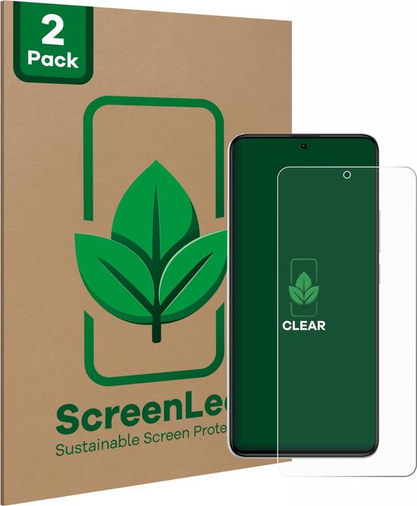Actual product image ScreenLeaf Screen Protector sustainable Screen Protection, clear, anti-scratch (2 Piece, Xiaomi Redmi K60 Ultra)
