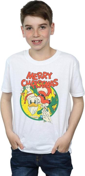 Immagine prodotto Disney Donald Duck Merry Christmas Maglietta Ragazzi (152, 158)