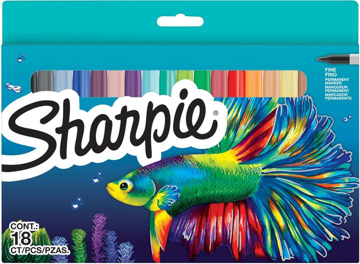 Produktbild Sharpie Permanent Marker Fine (Mehrfarbig, 1 mm, 18 x)