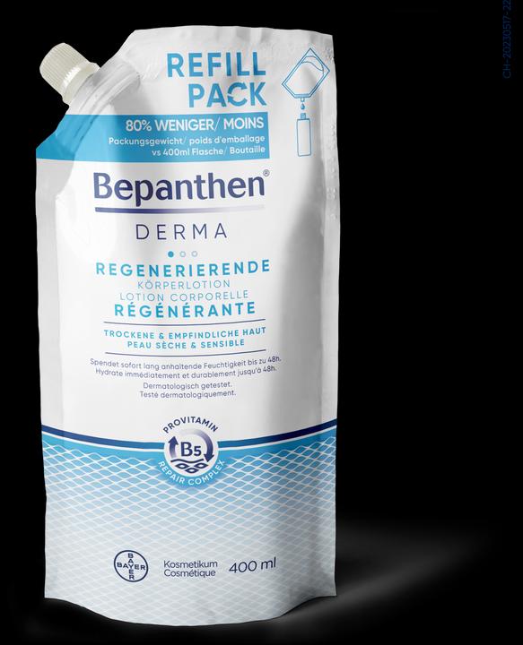 Bepanthen Derma Regenerierende Körperlotion - Nachfüllbeutel (Körperlotion, 400 ml)