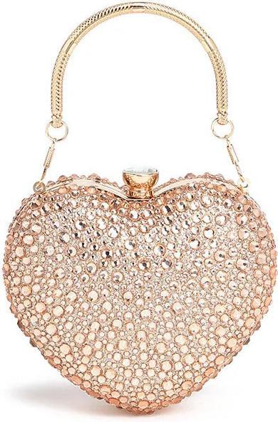 Immagine prodotto Only-Bags.Store Luxus Diamant Inlay Herzform Kristall Handtasche Steine Umhängetasche