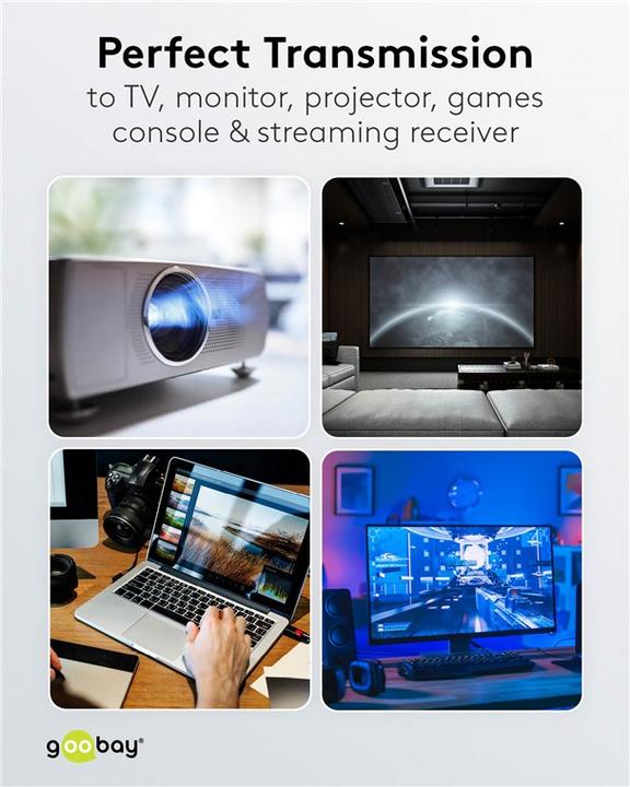 Immagine prodotto Goobay Adattatore angolare HDMI 90°, placcato oro 8K@60HZ (HDMI)
