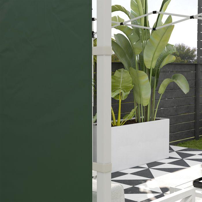 Produktbild Swisshandel24 2er-Set Seitenteile für Pavillon 3x3/3x6 m, Klettverschluss, Oxfordstoff, Grün (195 cm, 295 cm)