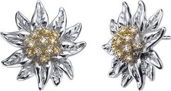 Image du produit Crystalp Charmant Argent Boucles d'oreilles Edelweiss avec Cristaux 40551.S