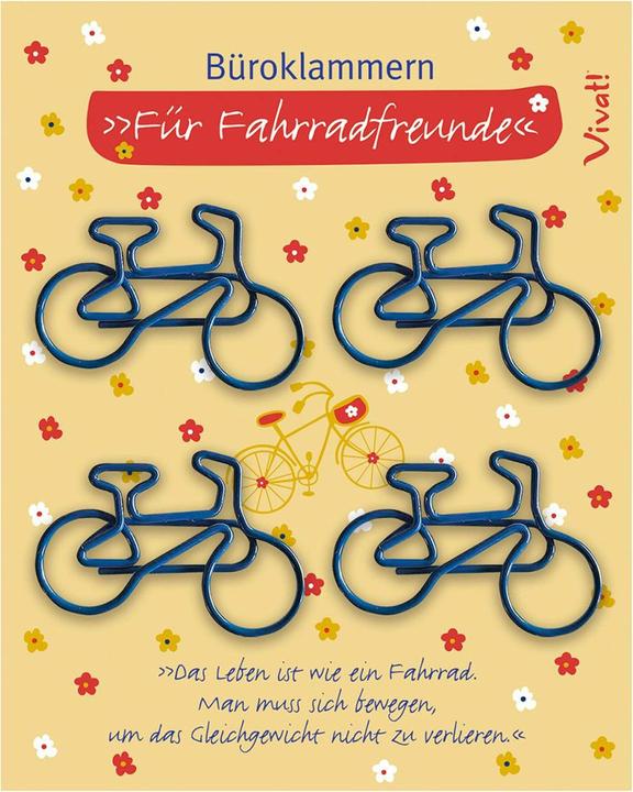 Actual product image 4er-Set Büroklammern »Fahrradfreunde«