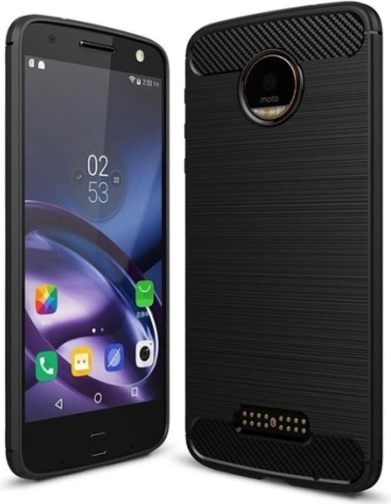 Actual product image Screenguard Lenovo Moto Z Cover Carbon Brushed Soft TPU (Motorola Moto Z)