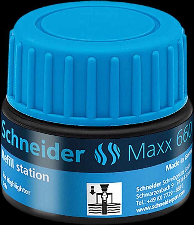 Produktbild Schneider Tintenglas Nachfülltinte 660 Blau (Nachfülleinheit, Blau)