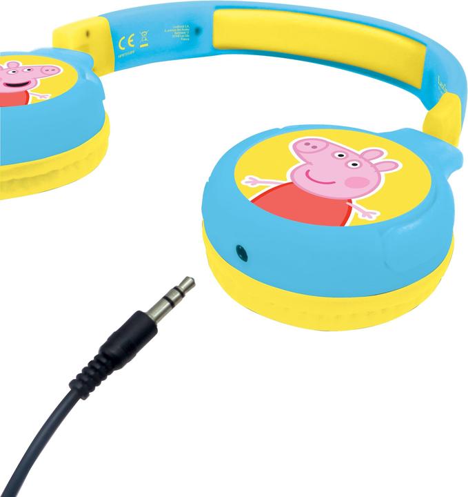 Produktbild Lexibook Peppa Wuz Kopfhörer für Kinder, 2 in 1 Bluetooth und Kabelanschluss, faltbar, Lautstärkebegrenzung