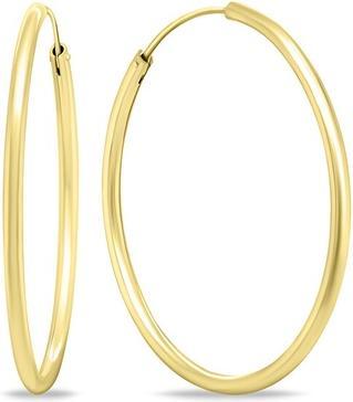 Produktbild Brilio Silver - Timeless Gold Plated Hoop Earrings EA69Y - Diameter: 3 cm