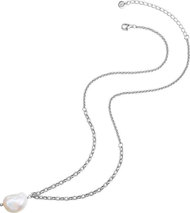 Immagine prodotto Glanzstücke München Catena da donna in argento con perle d'acqua dolce 40,0 cm di base + 5,0 cm di estensione - 28501 (Argento, 40 - 45 cm)