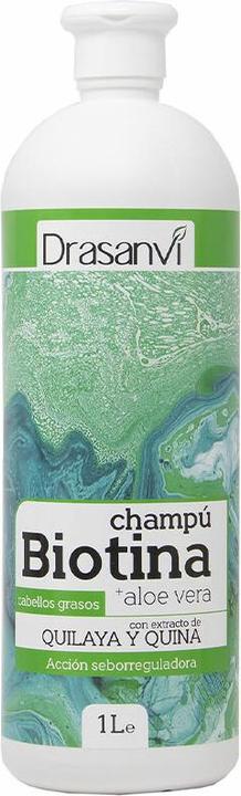 Drasanvi BIOTIN AND ALOE VERA oily hair shampoo 1000ml (Flüssiges Shampoo)
