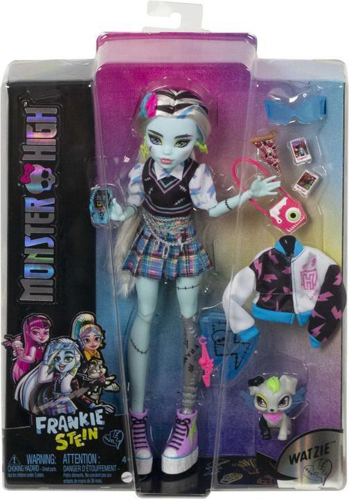 Image du produit Monster High Frankie Stein avec animal de compagnie et accessoires