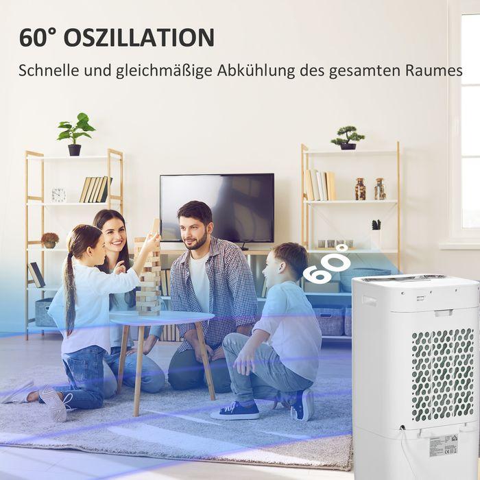 Actual product image Swisshandel24 3 in 1 Mobile Klimaanlage mit Luftbefeuchtung Wasserkühlung 15L Klimagerät (20 m²)