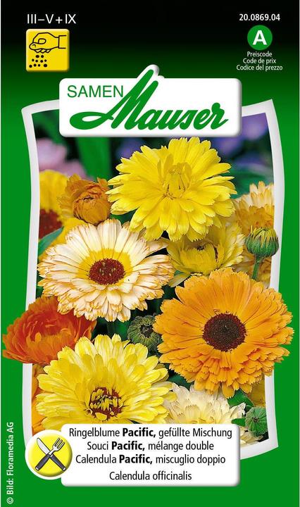 Produktbild Samen Mauser Ringelblume Pacific, gefüllte Mischung (Pflanzensamen)
