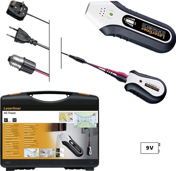 Laserliner AC-Tracer cable locator set (CAT III 300V)