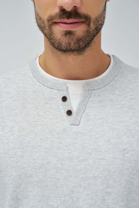 Produktbild Salsa Jeans Pullover Knit Henley W/ Collar Jersey Details (XL)