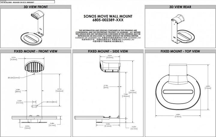 Produktbild Sanus WSSMM1-B2 (1 Stk., Wandmontage, Nicht beweglich)
