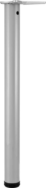 Camar Tischfuss zylindrisch Tischbein ø 60mm Möbelbein L 690mm, Stahl silber RAL 9006