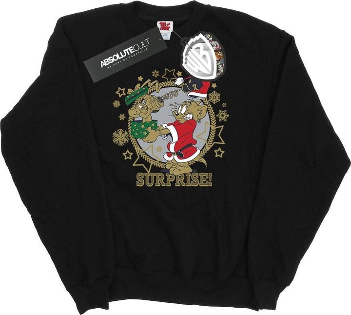 Actual product image Tom & Jerry Mens Christmas Surprise Sweatshirt (XL)