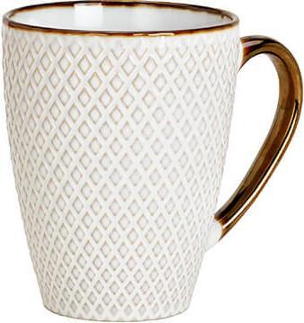 Actual product image Beanarella Stoneware cup with chequered pattern, design 2 (300 ml)