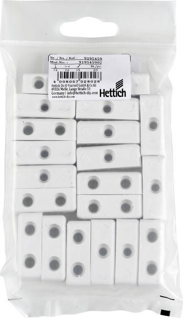 Actual product image Hettich Eckverbinder Block 35x12x12 mm, 20 St. (Corner connectors, 20 pcs.)