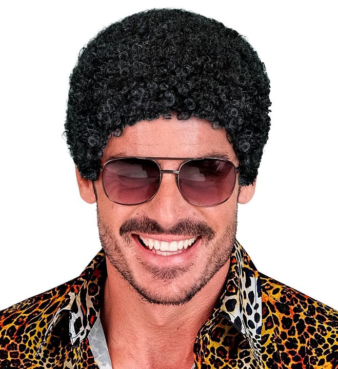 Produktbild Widmann Afro Perücke mit Nass Effekt Schwarz