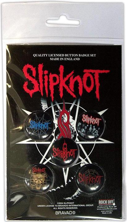 Produktbild Slipknot Abzeichen Tribal S 5erPack Metall Kunststoff