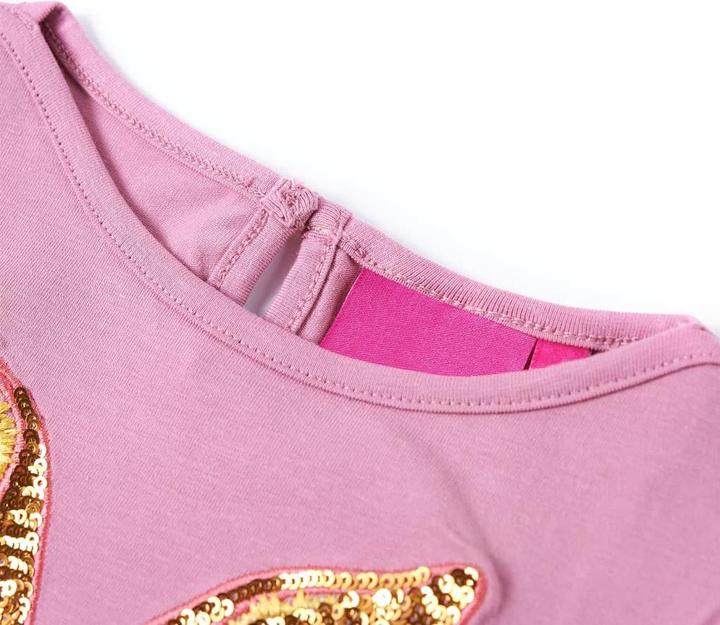 Produktbild VidaXL Kinder-Langarmshirt Dunkelrosa 92,Material: 95 % Baumwolle (92)