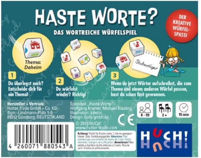 Image du produit Haste Worte - Le jeu de dé des mots (Allemand)