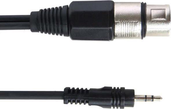 Actual product image keepdrum MC-008XJ 3m XLR Female - 3.5mm Mini Jack (3 m)
